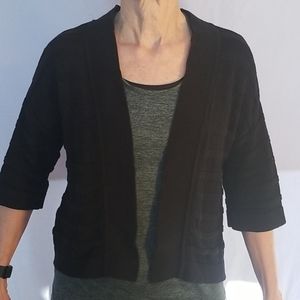 Open front short sweater